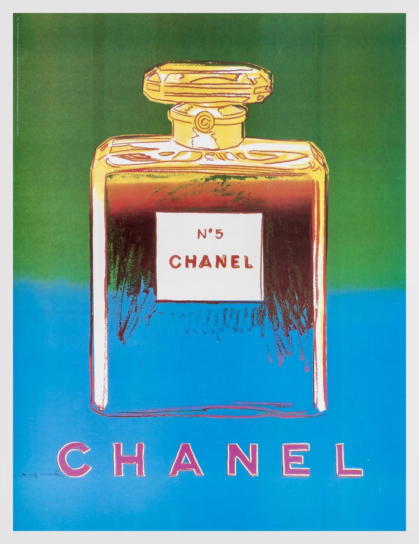 Andy Warhol, Chanel No. 5, Suite Of Four, Official Edition Chanel Ltd. Advertising Campaign