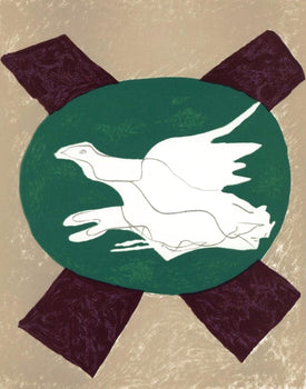 Georges Braque, Oiseau Sur Fond De X (Mourlot 55), Xxe Sicle, Lithograph