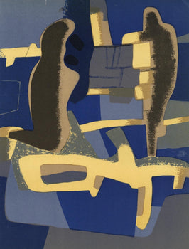 Maurice Estve, Face Face, Xxe Sicle, Lithograph