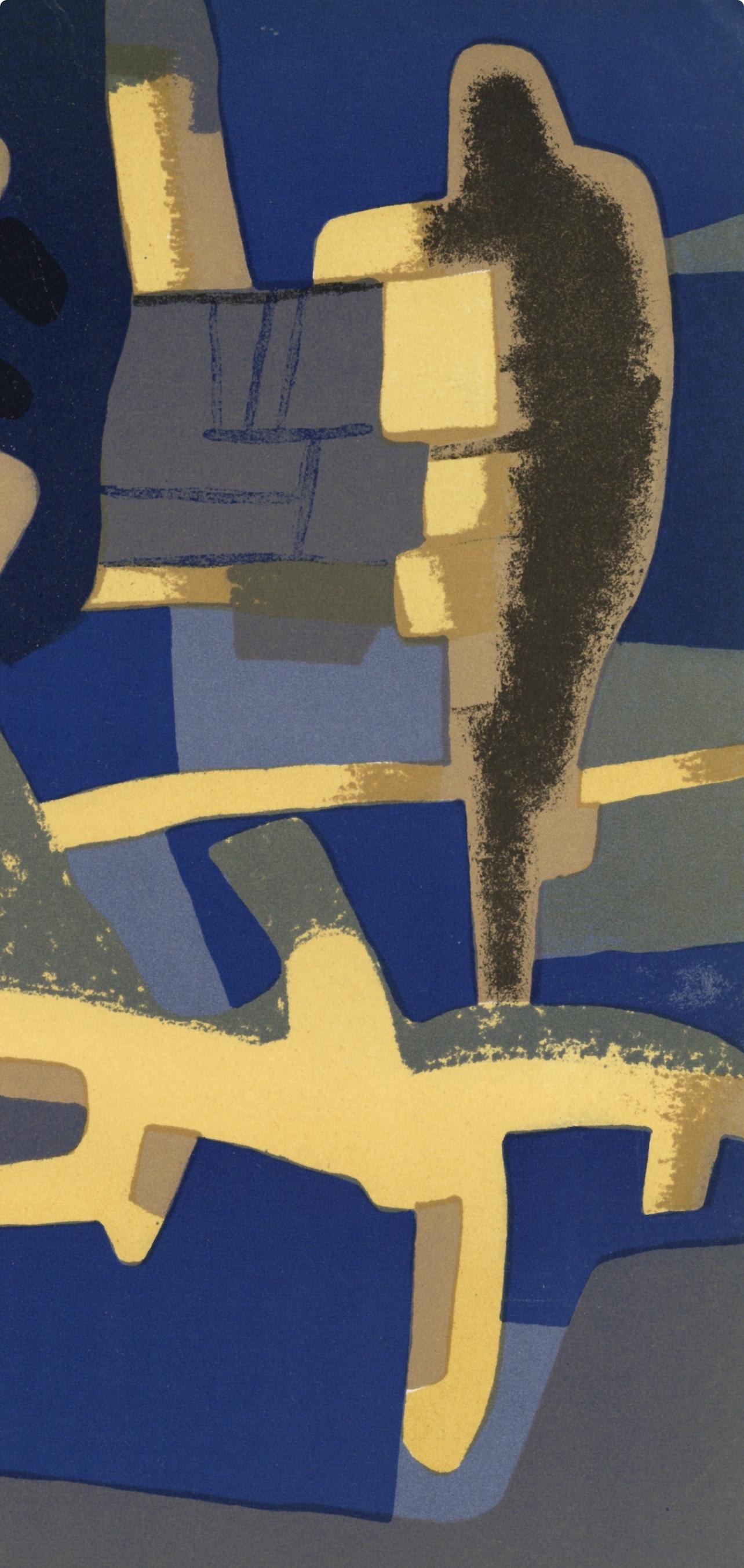 Maurice Estve, Face Face, Xxe Sicle, Lithograph