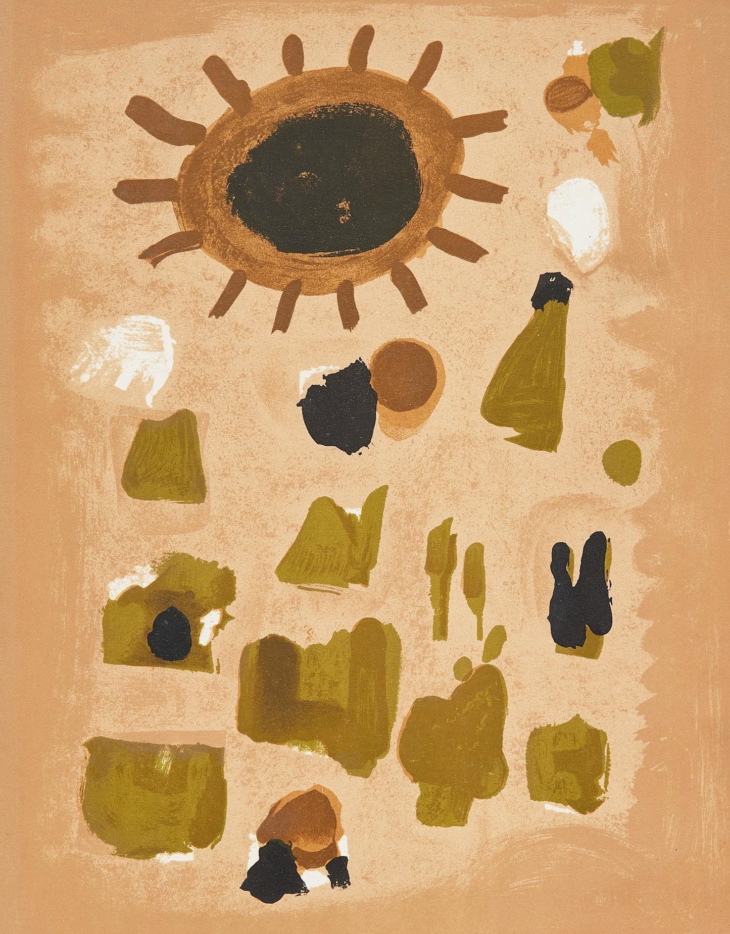 Roger Bissire, Composition, Xxe Sicle, Lithograph