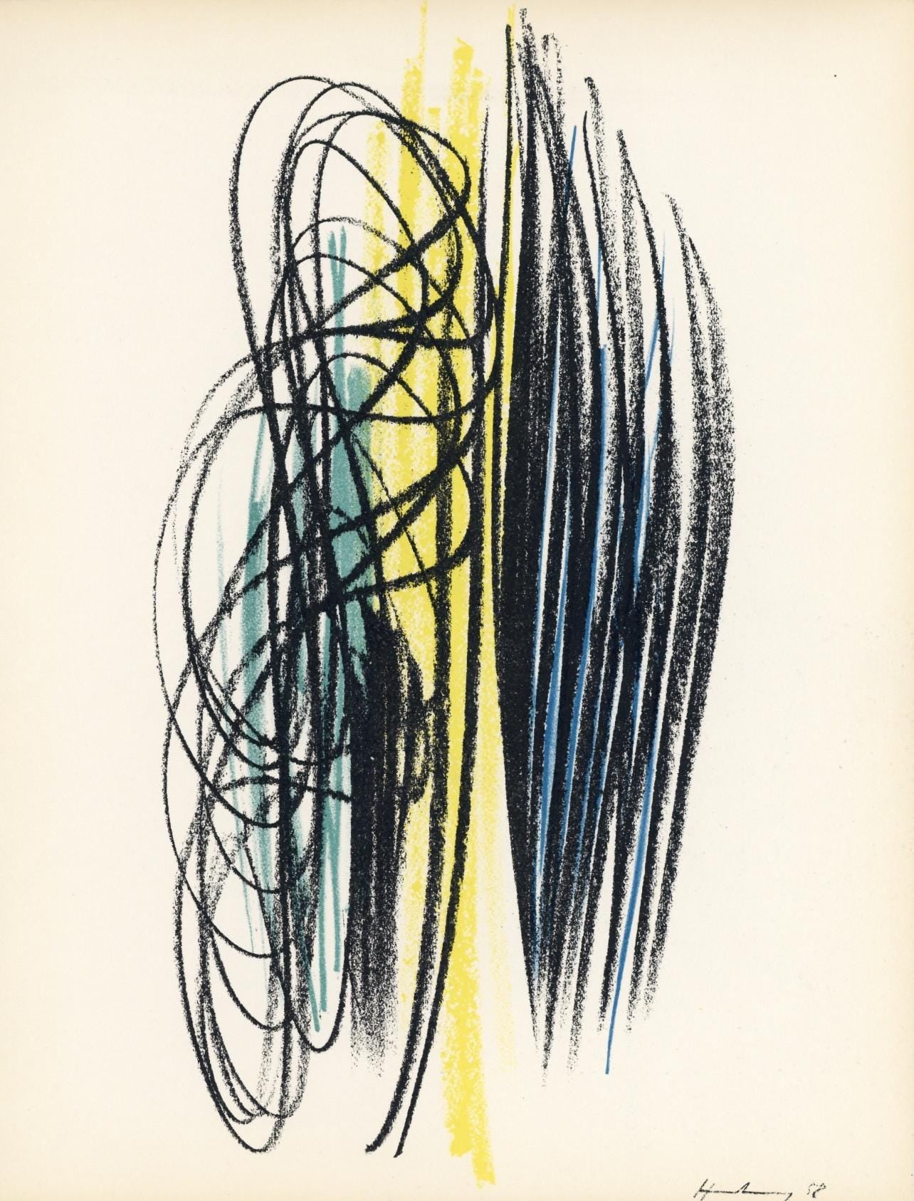 Hans Hartung, Composition, Xxe Sicle, Lithograph