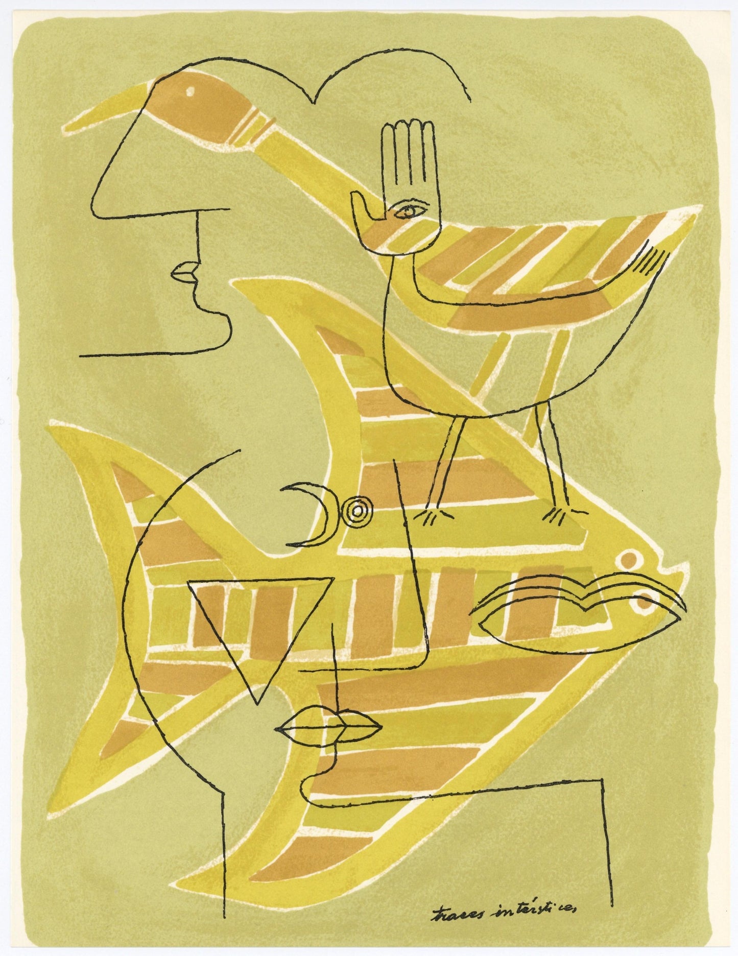Victor Brauner Composition XXe Sicle Lithograph