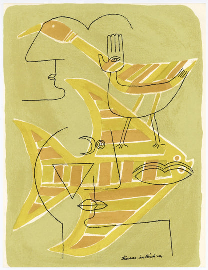 Victor Brauner Composition XXe Sicle Lithograph
