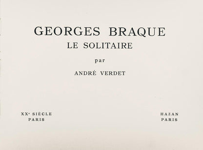 Georges Braque, Forme, Georges Braque Le Solitaire, Xxe Sicle, Lithograph