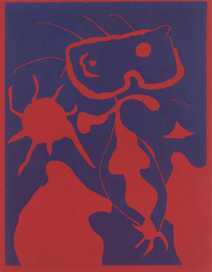 Joan Mir, Composition (Cramer 6; Dupin 40; Mourlot 1967), Xxe Sicle, Linocut