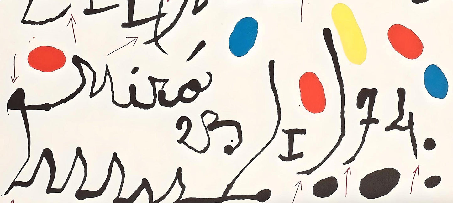 Joan Mir, Pome Pour Dorothea Tanning, Xxe Sicle, Lithograph