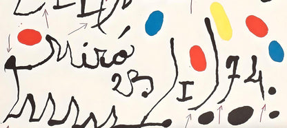 Joan Mir, Pome Pour Dorothea Tanning, Xxe Sicle, Lithograph