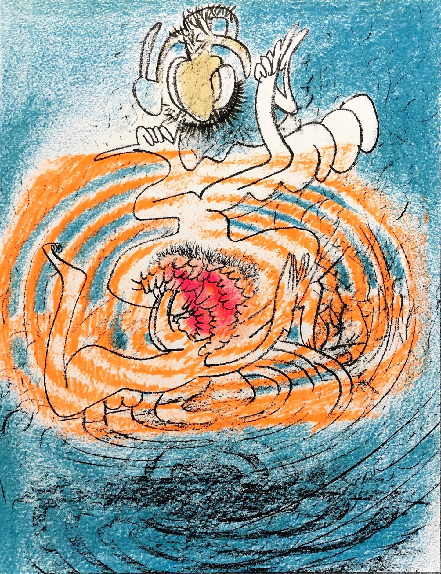 Roberto Matta, Composition, Xxe Sicle, Lithograph