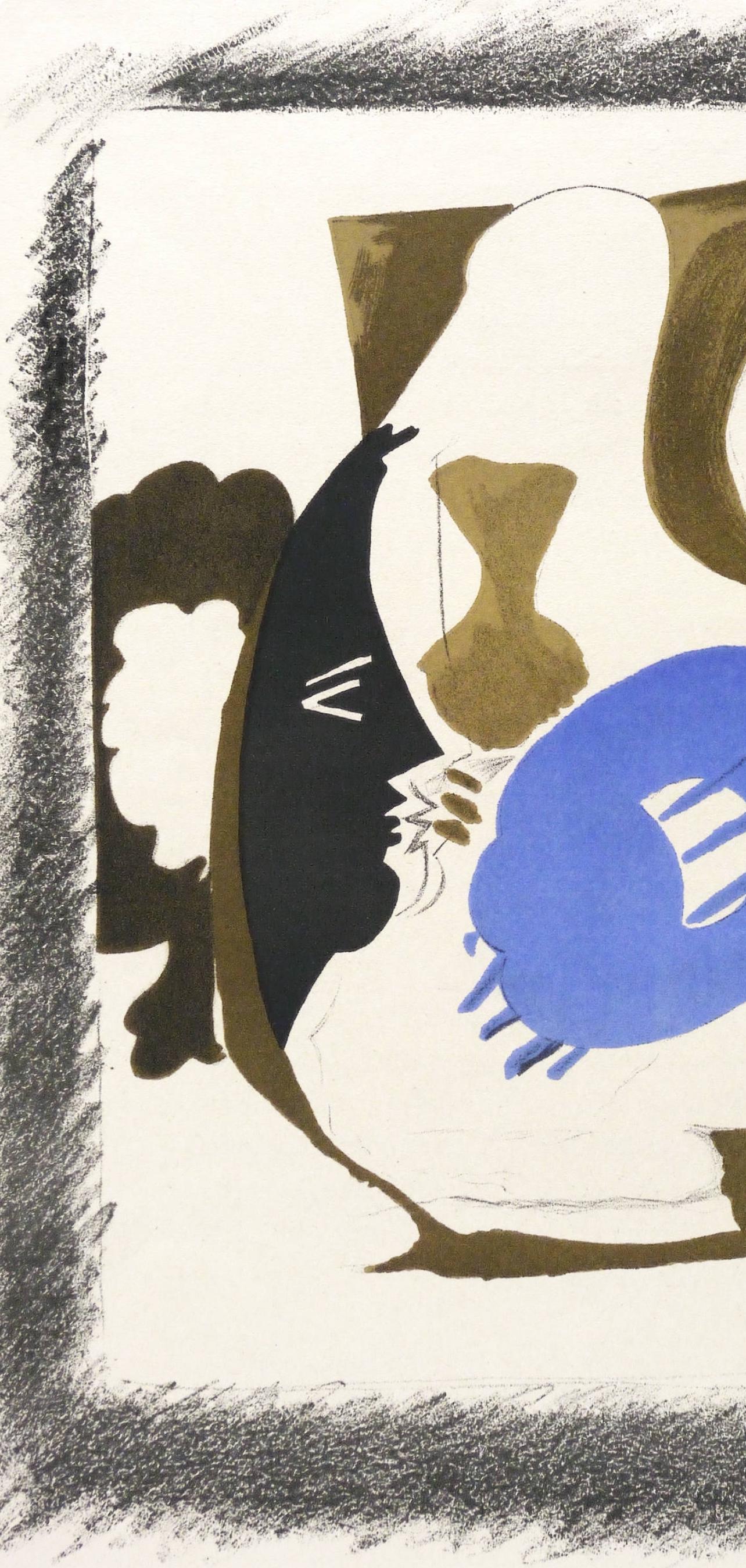 Georges Braque, Verre Et Pichet, Derrire Le Miroir, Lithograph