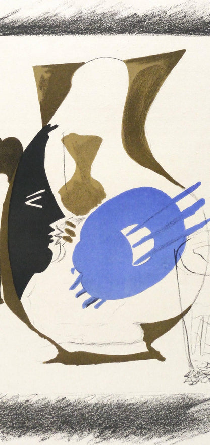 Georges Braque, Verre Et Pichet, Derrire Le Miroir, Lithograph