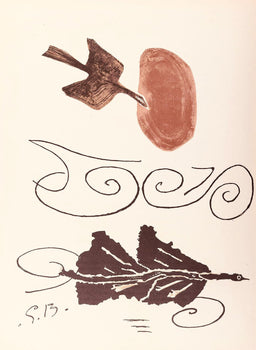 Georges Braque, Oiseau, Derrire Le Miroir, Lithograph