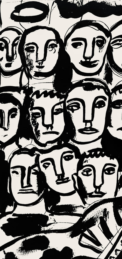 Fernand Lger, Composition, Levers De Rideau Sur La Question Du Bonheur, Lithograph