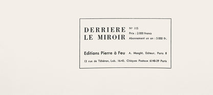 Georges Braque, Les Martinets (Maeght 1036), Derrire Le Miroir, Lithograph