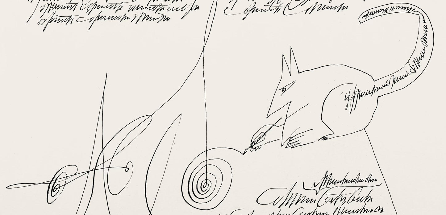 Saul Steinberg, Composition, Derrire Le Miroir, Lithograph