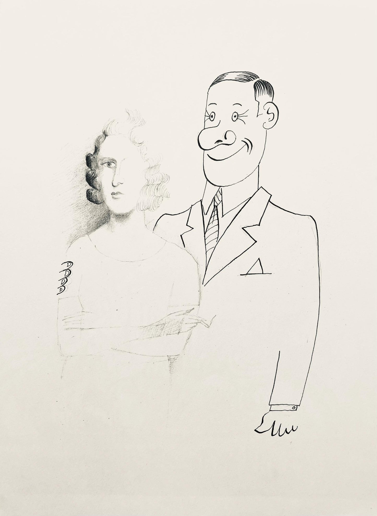 Saul Steinberg, Composition, Derrire Le Miroir, Lithograph