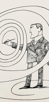 Saul Steinberg, Composition, Derrire Le Miroir, Lithograph