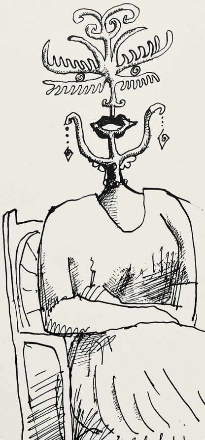 Saul Steinberg, Composition, Derrire Le Miroir, Lithograph