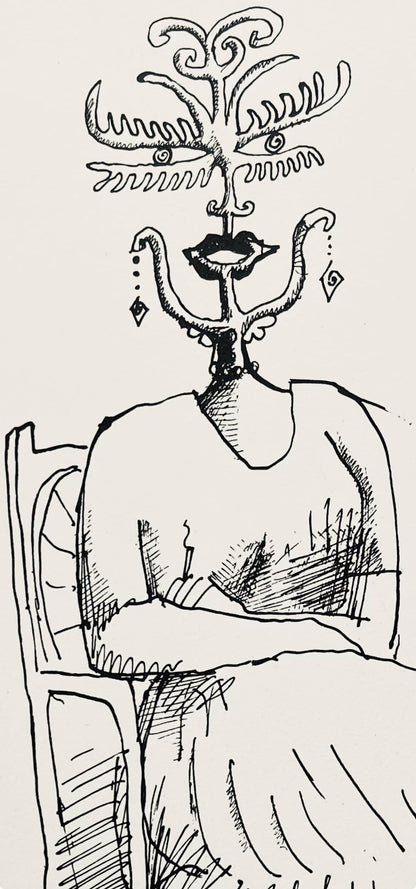 Saul Steinberg, Composition, Derrire Le Miroir, Lithograph