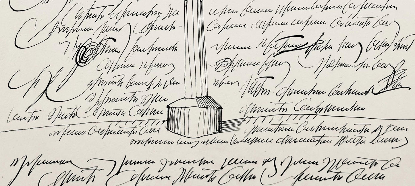 Saul Steinberg, Composition, Derrire Le Miroir, Lithograph