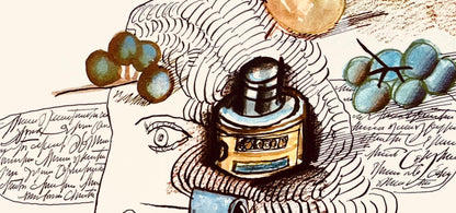 Saul Steinberg, Composition, Derrire Le Miroir, Lithograph