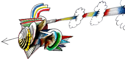 Saul Steinberg, Composition, Derrire Le Miroir, Lithograph