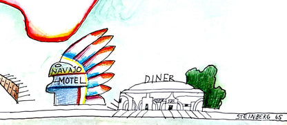 Saul Steinberg, Composition, Derrire Le Miroir, Lithograph