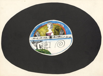 Saul Steinberg, Composition, Derrire Le Miroir, Lithograph