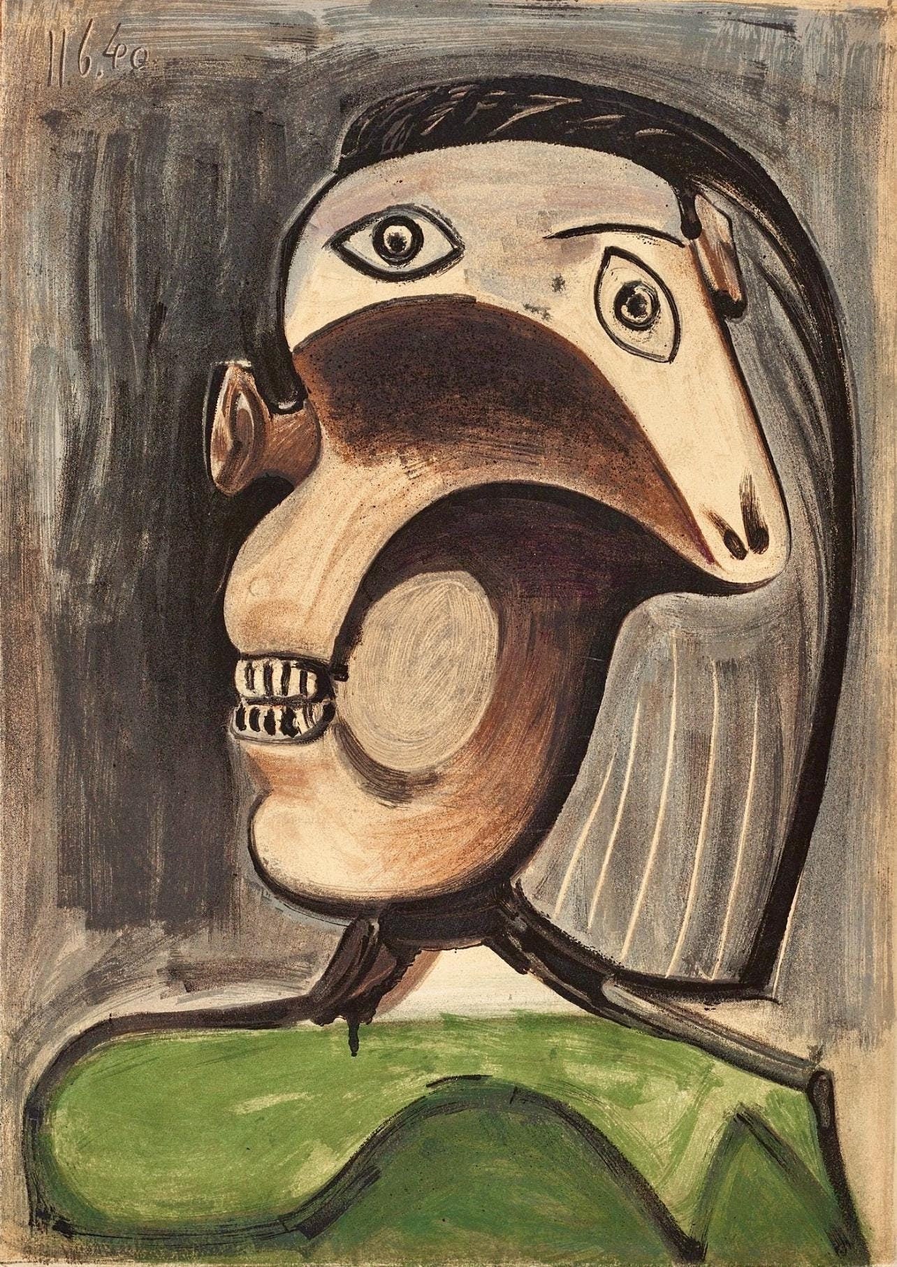 Pablo Picasso, Composition (Cramer 67; Bloch 748; Mourlot 245; Bloch, Books 66), La Guerre Et La