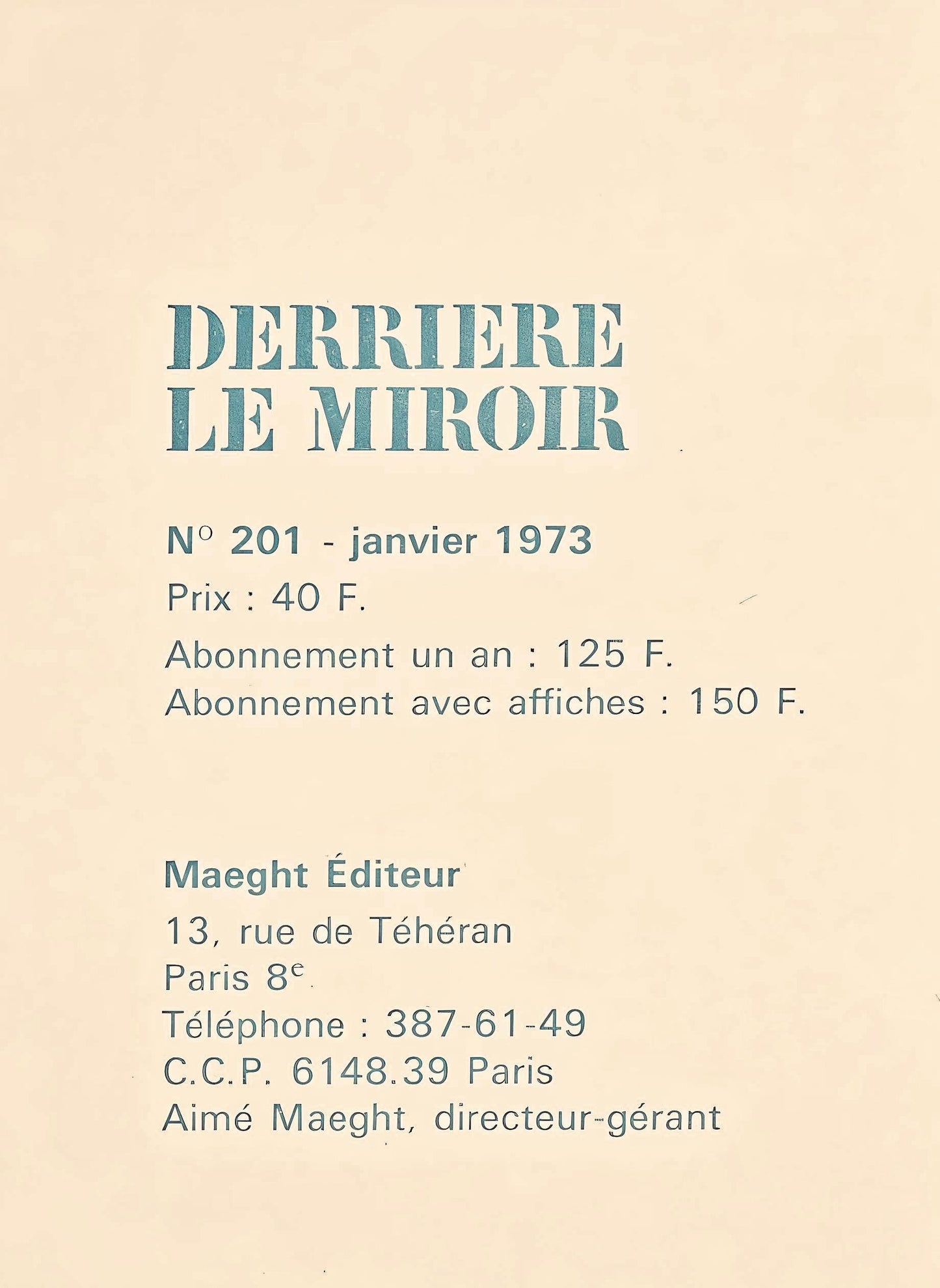 Alexander Calder, Composition, Derrire Le Miroir, Lithograph