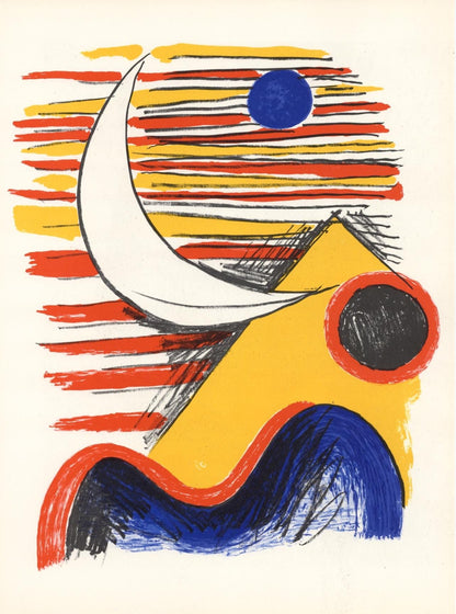 Alexander Calder, Composition, Derrire Le Miroir, Lithograph