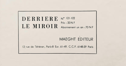 Alexander Calder, Composition, Derrire Le Miroir, Lithograph