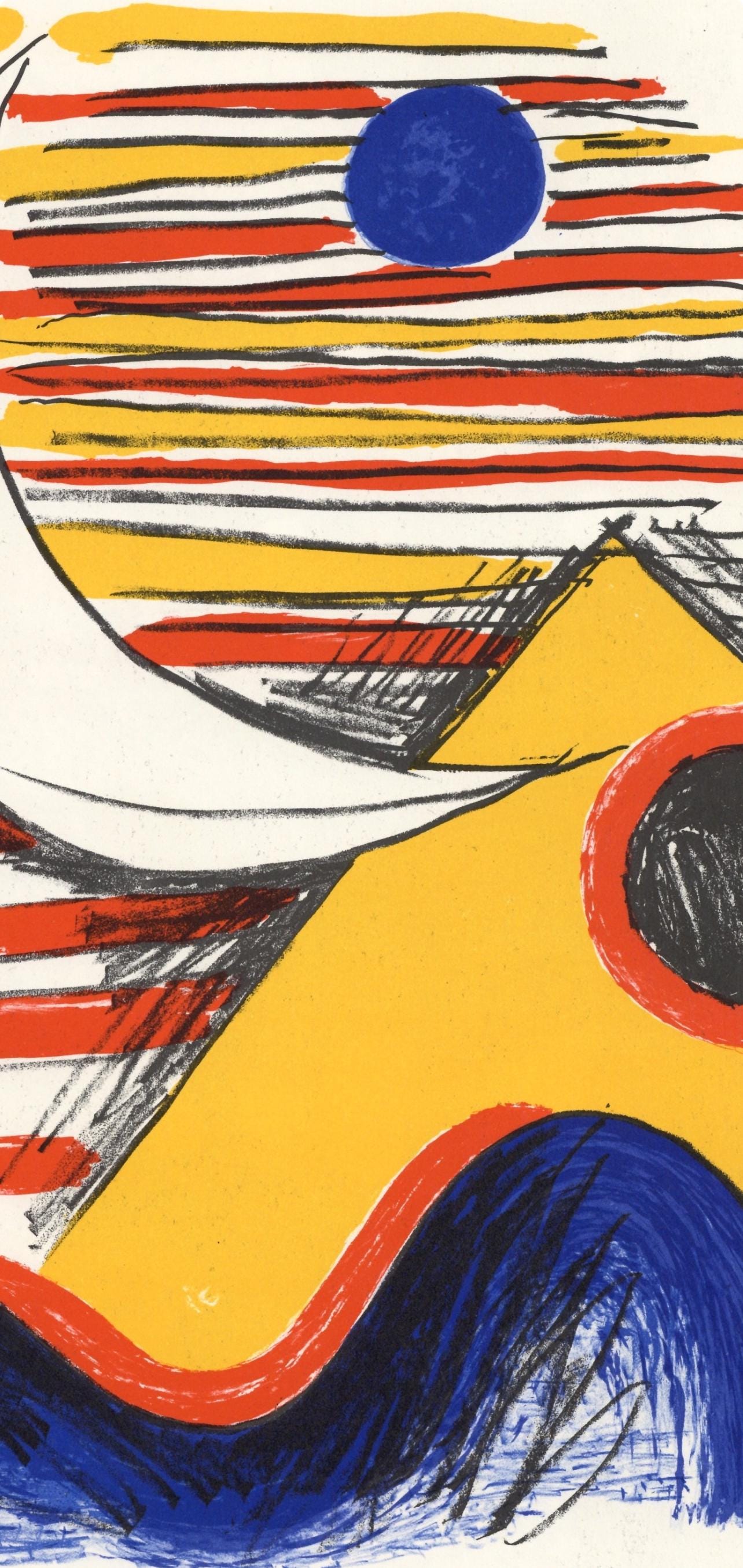 Alexander Calder, Composition, Derrire Le Miroir, Lithograph