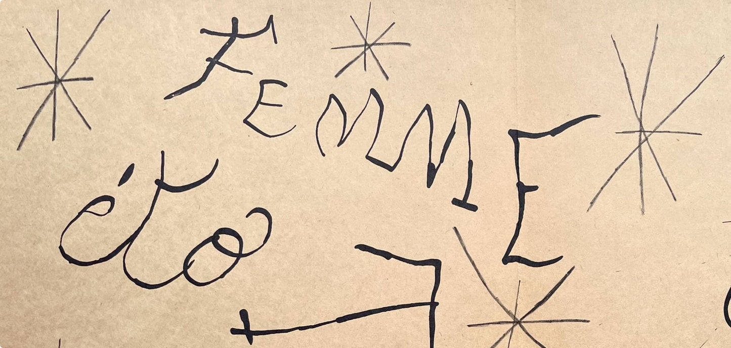 Joan Mir, Composition (Cramer 102; Mourlot 428-449), Derrire Le Miroir, Lithograph