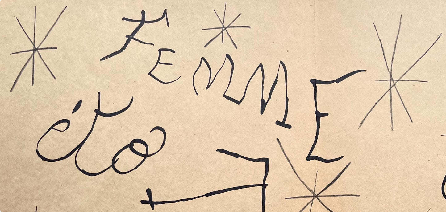 Joan Mir, Composition (Cramer 102; Mourlot 428-449), Derrire Le Miroir, Lithograph