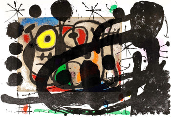 Joan Mir, Composition (Cramer 102; Mourlot 428-449), Derrire Le Miroir, Lithograph