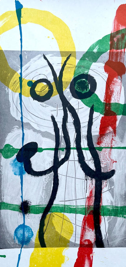 Joan Mir, Composition (Cramer 102; Mourlot 428-449), Derrire Le Miroir, Lithograph