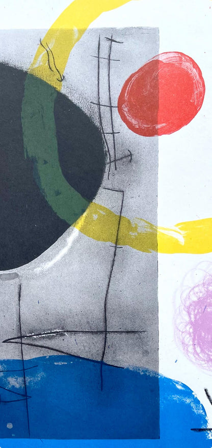 Joan Mir, Composition (Cramer 102; Mourlot 428-449), Derrire Le Miroir, Lithograph