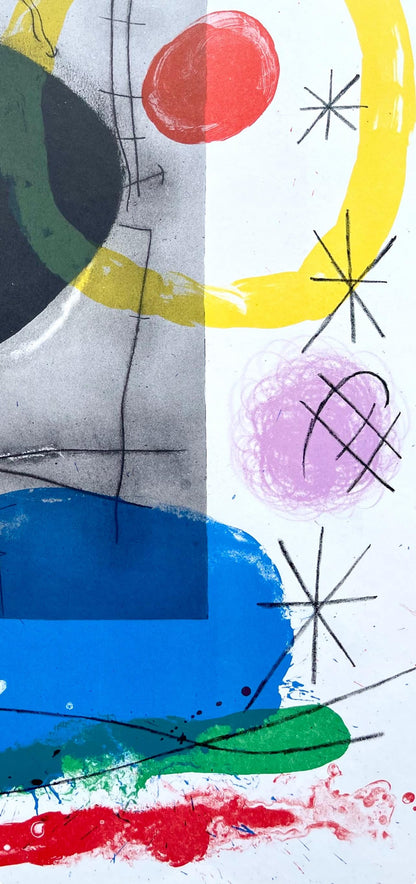 Joan Mir, Composition (Cramer 102; Mourlot 428-449), Derrire Le Miroir, Lithograph