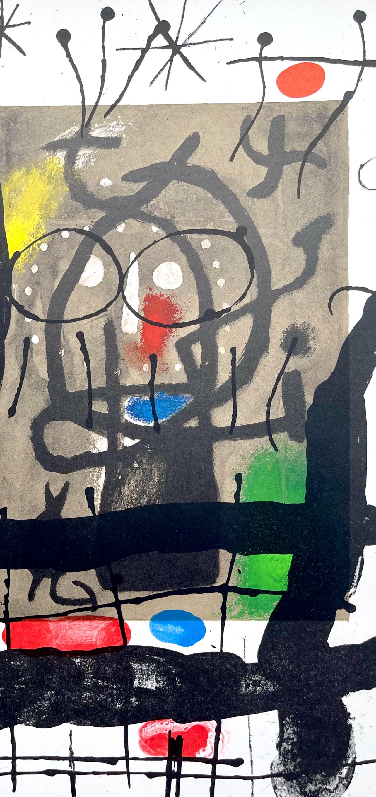 Joan Mir, Composition (Cramer 102; Mourlot 428-449), Derrire Le Miroir, Lithograph