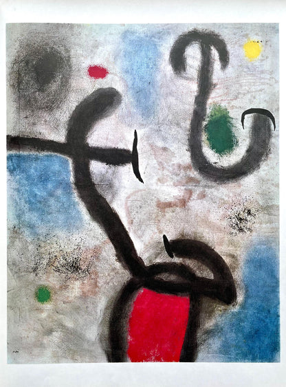 Joan Mir, Composition, Derrire Le Miroir, Lithograph