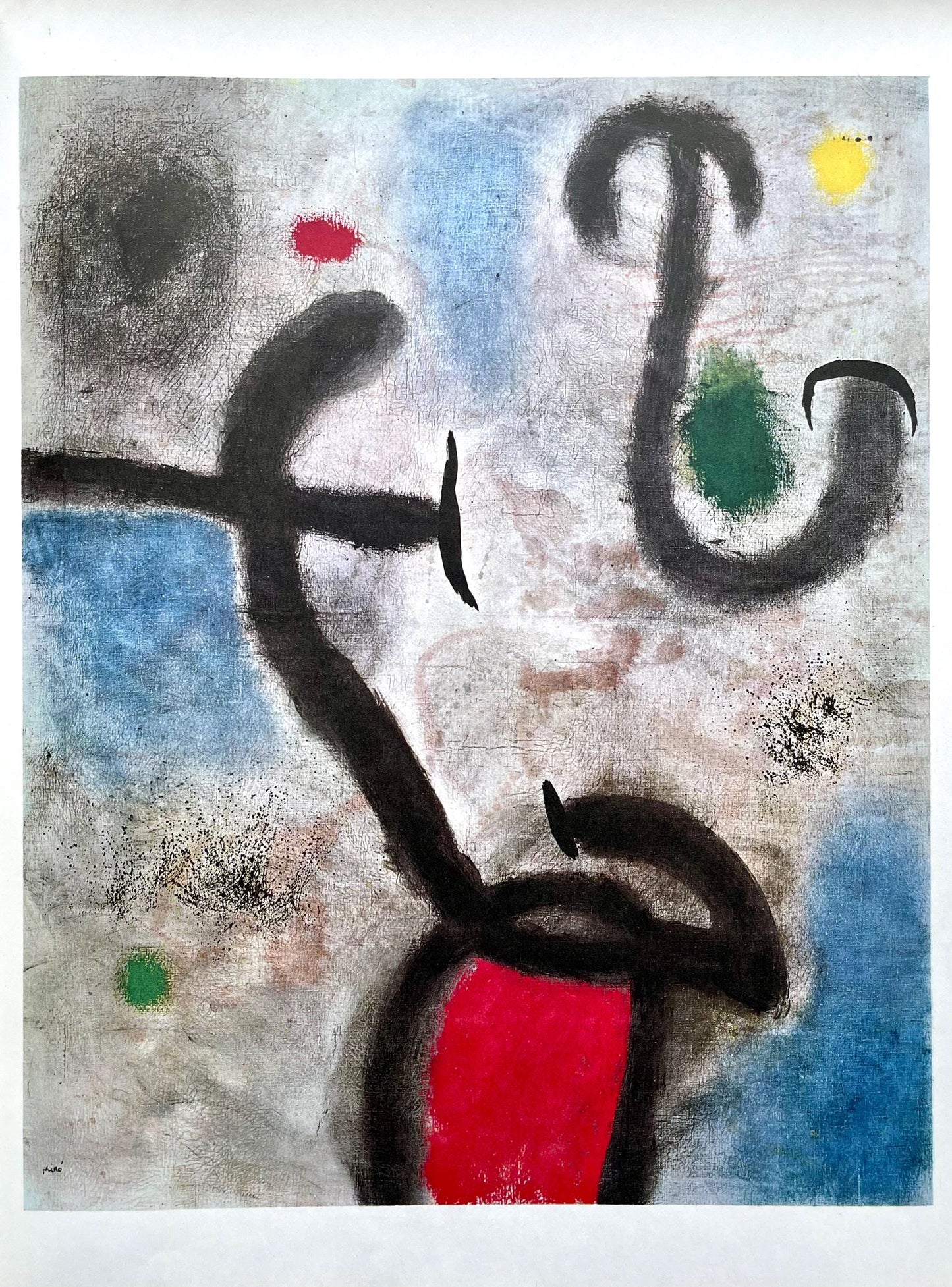 Joan Mir, Composition, Derrire Le Miroir, Lithograph