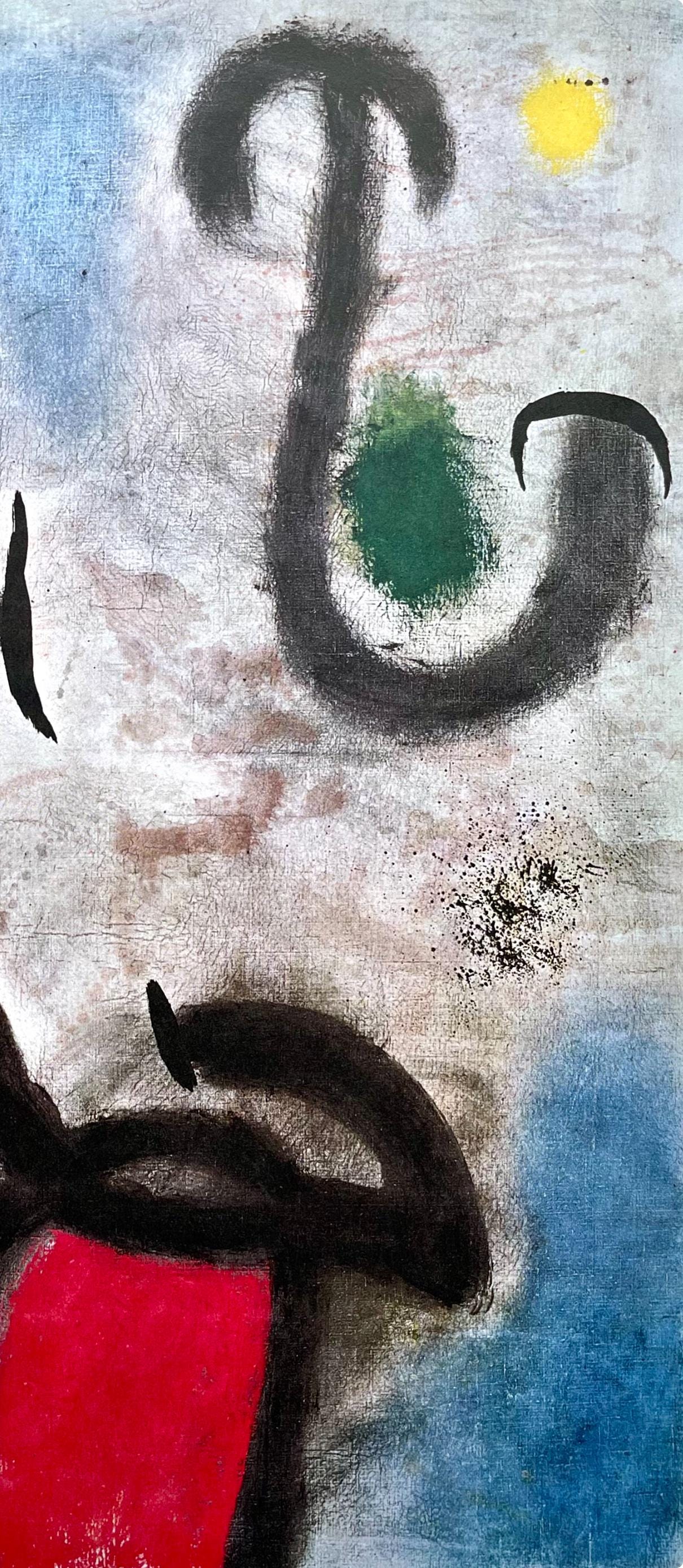 Joan Mir, Composition, Derrire Le Miroir, Lithograph