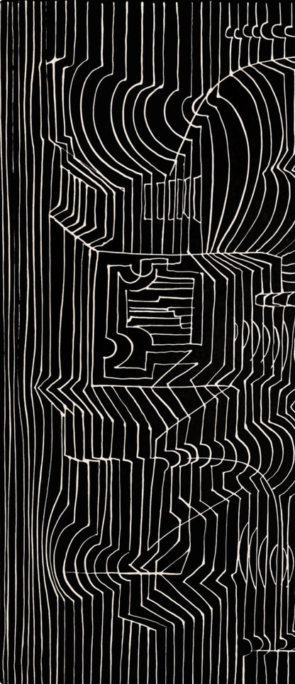 Victor Vasarely, Composition, Ondulatoires, Hliogravure