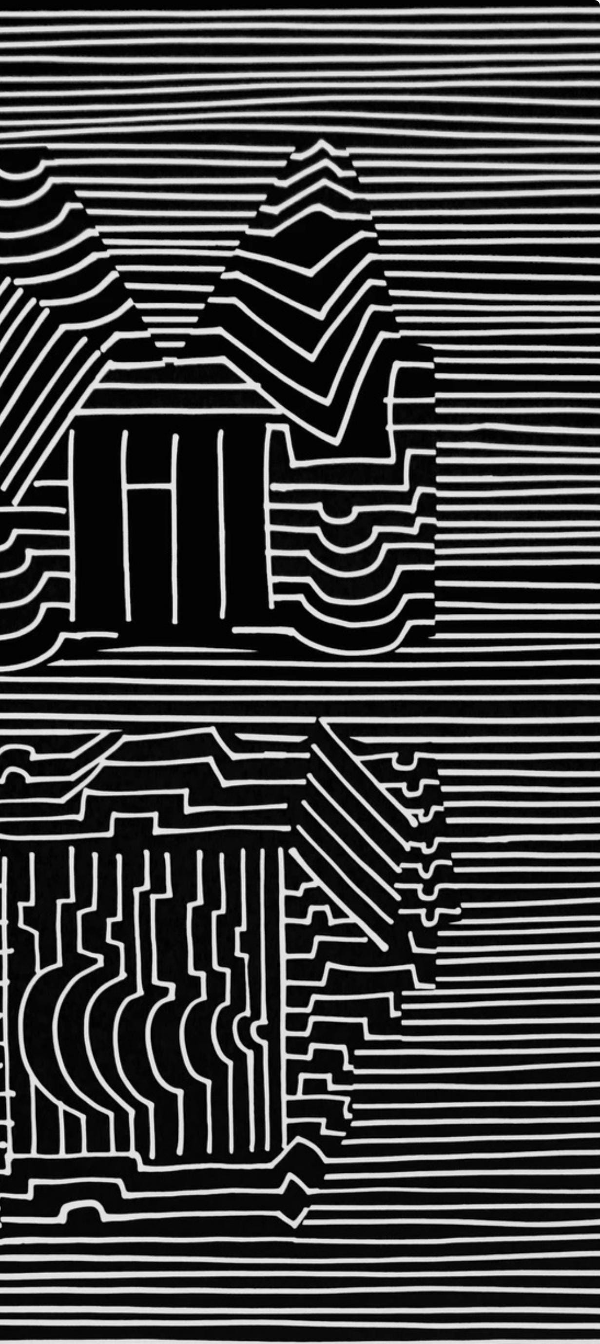 Victor Vasarely, Composition, Ondulatoires, Hliogravure