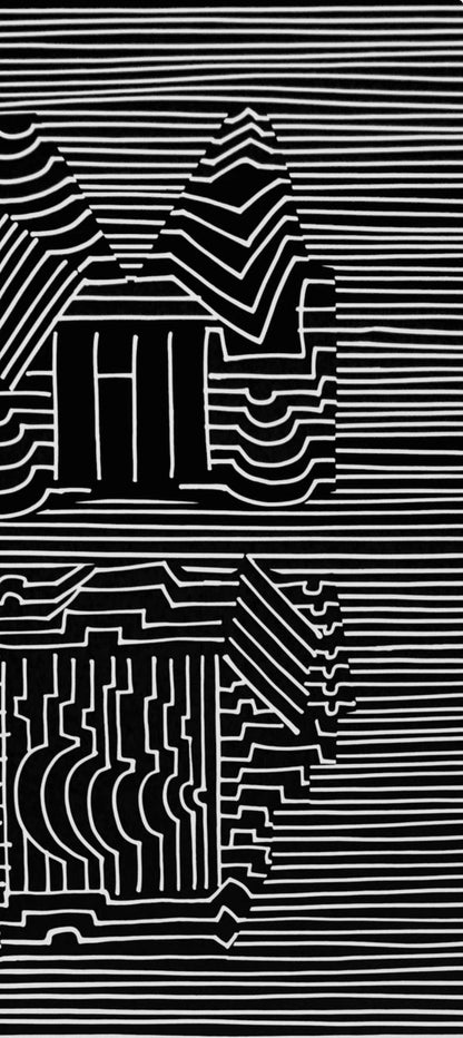 Victor Vasarely, Composition, Ondulatoires, Hliogravure