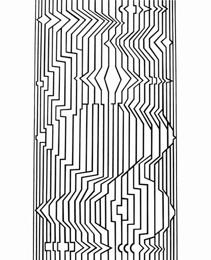 Victor Vasarely, Composition, Ondulatoires, Hliogravure