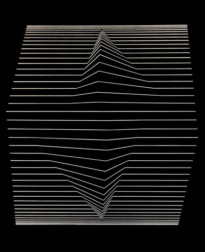 Victor Vasarely, Composition, Ondulatoires, Hliogravure