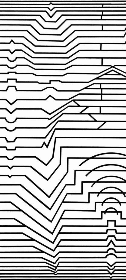 Victor Vasarely, Composition, Ondulatoires, Hliogravure