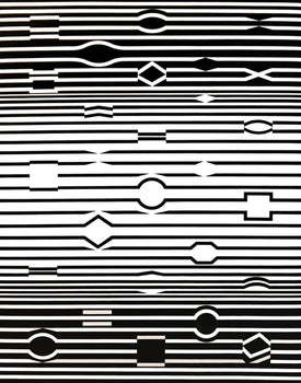 Victor Vasarely, Composition, Ondulatoires, Hliogravure